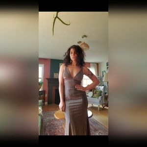 Late y2k dress with cut outs . Perfect for prom or wedding guest.